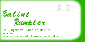 balint rumpler business card