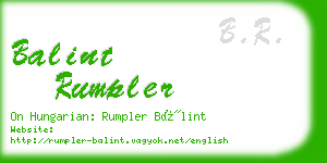 balint rumpler business card